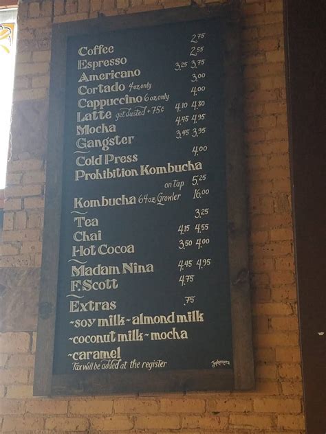 Menu at Nina's Coffee Cafe, Saint Paul