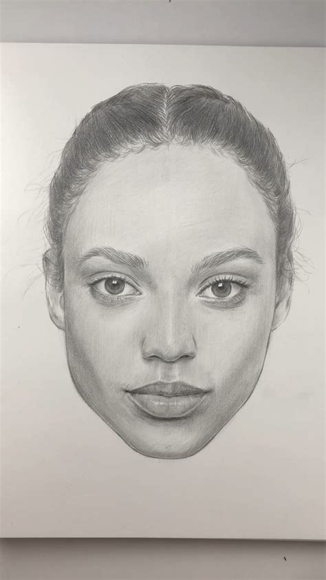 face drawing front view