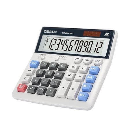 OSALO Desktop Calculator Extra Large LCD Display 12-Digit Big Number ...