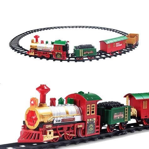 Buy PUSITI PUSITI Classic Christmas Train Set with Lights and Sounds ...