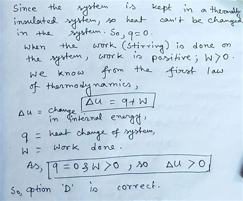 4) All of the above 03) A sample of liquid in a thermally insulated ...