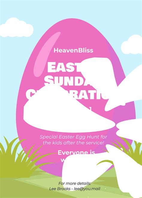 Free Easter Egg Hunt Invitation Template to Edit Online