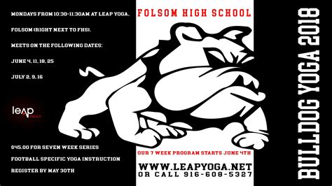 Folsom High Football Bulldog Yoga 2018 – Leap Yoga