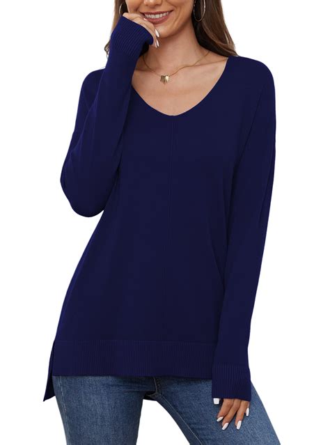 Uvplove Women's Essential Long Wear V-Neck Sweater, Slouchy Lightweight ...