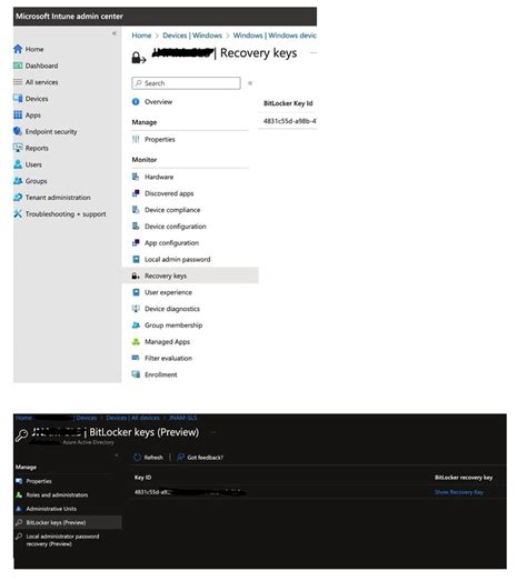 Image result for BitLocker Recovery Key Azure AD