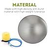 Buy FITNESS WORLD PVC Gym Ball with Pump, Size 75CM, (Grey) Online at ...