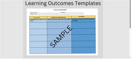 Image result for Learning Outcomes Template Form
