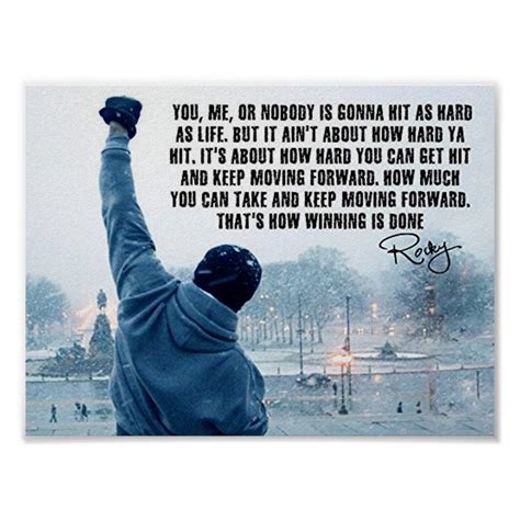 Rocky balboa quote poster print wall art 18×24 canvas print – Artofit