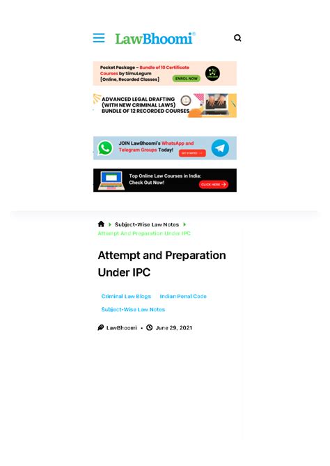 Attempt and Prjvjvugparation UndPC - Subject-Wise Law Notes Attempt And ...