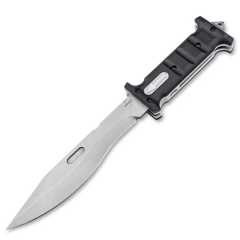 Boker Plus Extension Knife 7.3" D2 Stonewash Blade, Black G-10 Handle ...