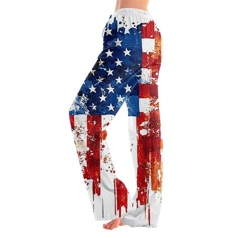 SAATLERI Patriotic Womens Pajama Pants American Flag American Flag ...