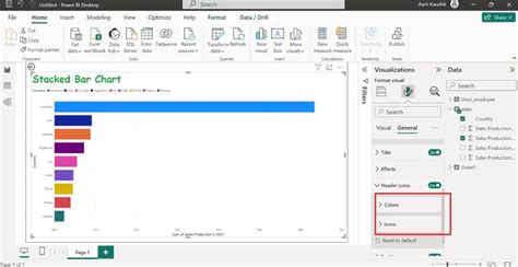 Image result for Power BI Bar Chart Visual Header
