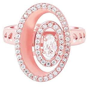 GIVA 925 Silver Rose Gold Sphere Arena Ring, Adjustable | Gifts for ...