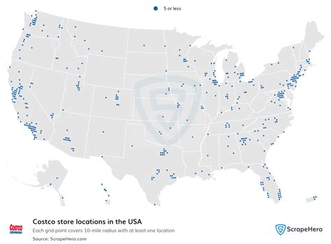 Map Showing All 612 Costco Store Locations In The US - Brilliant Maps