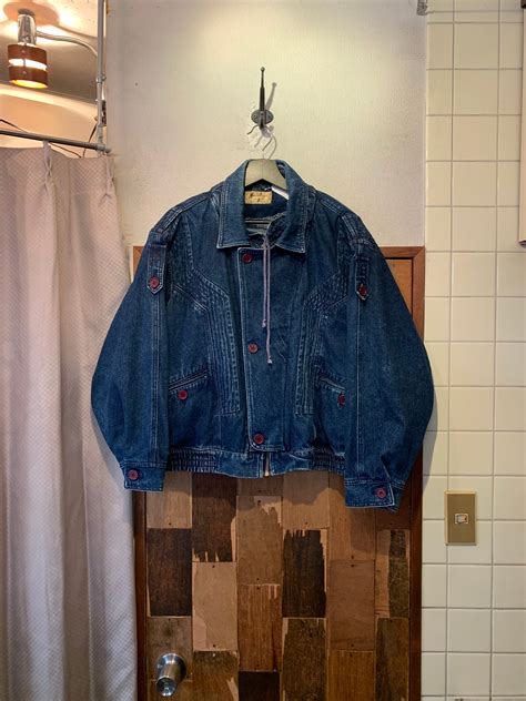 “Urban Taste” 80’s~ indigo zip&button design denim blouson | LAUGH