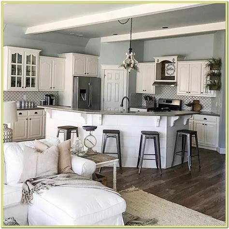 open concept kitchen living room paint colors