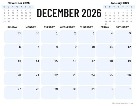 December 2026 Calendars (52 Free PDF Printables)