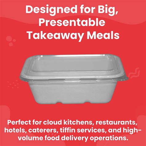 750ml Bagasse Food Container – PET Lid | Quit Plastic