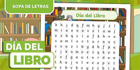 Sopa de letras: Día del Libro | Twinkl