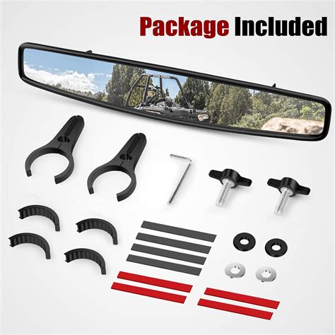 Buy Belinous UTV Rearview Mirror, 15 Wide Center Mirror with 3/4 1.75 ...