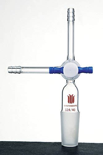 Kemtech A681420 Flushing Adapter, T-Bore PTFE Stopcock, 14/20 Standard ...