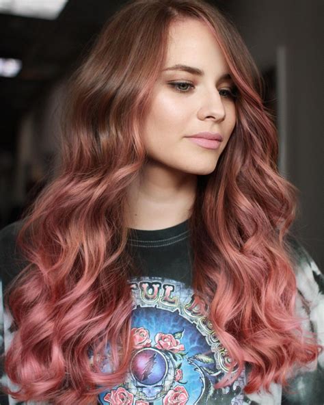 Brown To Pink Ombre Hair