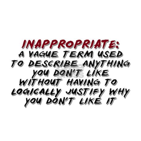 Image result for Inappropriate Definition