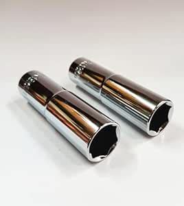 4 MECH 21mm Long Socket x 2 pcs, 1/2 Drive 21mm Long Socket Set (HEX ...