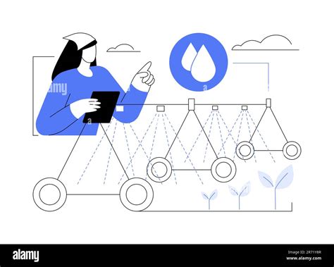 Center-pivot irrigation system abstract concept vector illustration ...