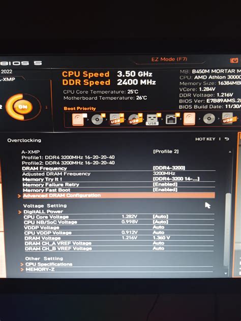 I Need help! When i try to make my ram 3200 MHz, even with XMP, it says ...