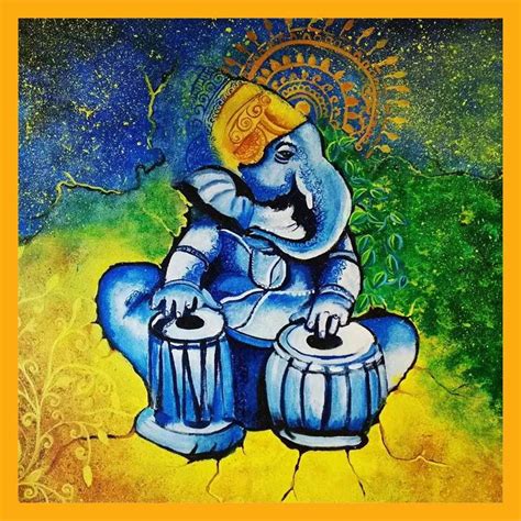 wallpics® Lord Ganesha vighnaharta Canvas Painting Poster Waterproof ...