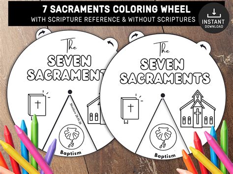 Seven Sacraments Coloring Pages Children [2025]