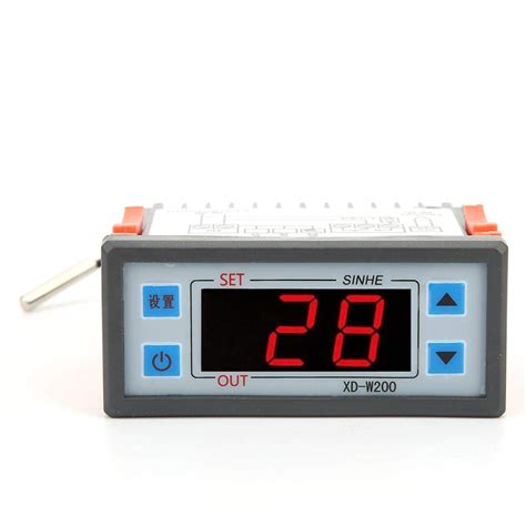 Microcomputer Temperature Controller, -19℃ -99℃ Range AC220V 2W ABS ...