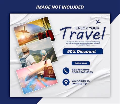 Enjoy your travel 50 discount | Premium PSD