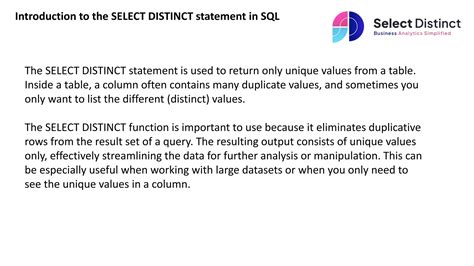 Image result for SQL=SELECT Distinct Example