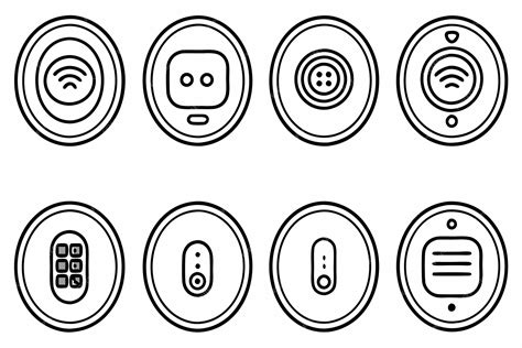 Premium Vector | Smart Thermostats Line Art Illustration Styles Ideas ...