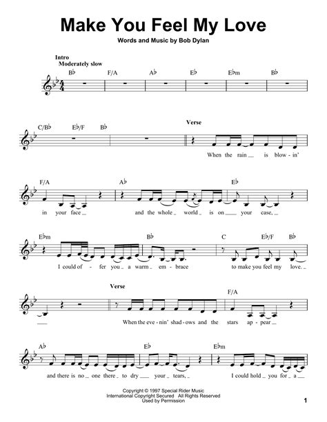 Adele - Make You Feel My Love sheet music