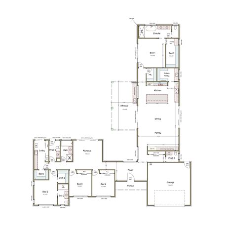 L Shaped Resort Style Home - Etsy | L shaped house plans, Courtyard ...