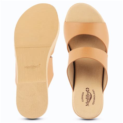 Medifeet Women’s Two Strap Slip-On Heels