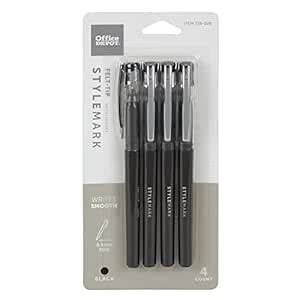 Office Depot Porous Point Pens, Fine Point, 0.5 mm, Silver Barrel ...