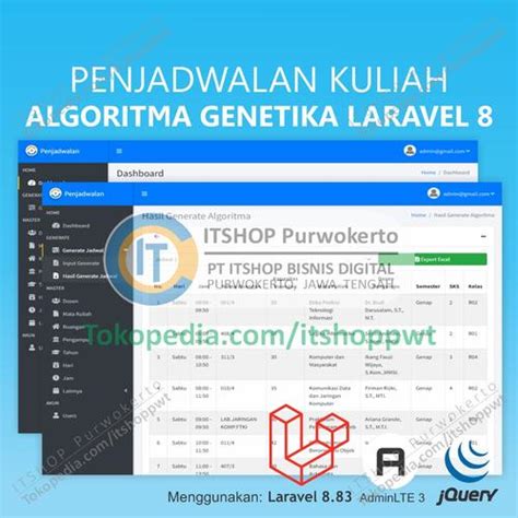 Jual Source Code Aplikasi Web Penjadwalan Kuliah Algoritma Genetika ...