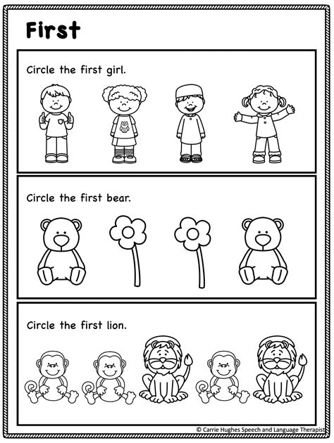 SEQUENCES - FIRST, SECOND, THIRD, LAST - WORKSHEETS - Worksheets Library