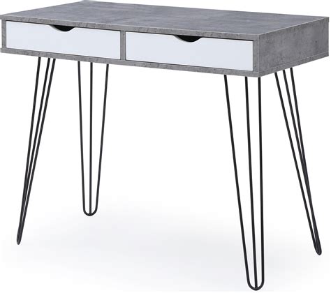 Contemporary Laurel Home Office Desk In Black by AC Pacific | 1StopBedrooms