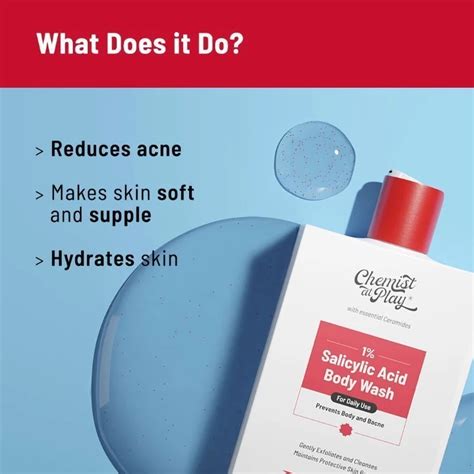 Chemist at Play Salicylic Acid Acne Body Wash Shower Gel for Acne Control
