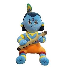 Buy Vrindavanstore.in Krishna Soft Toy with Flute – Plush Lord Krishna ...