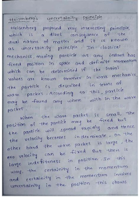 CSM(C) Physics Assignment: Understanding Heisenberg's Uncertainty ...