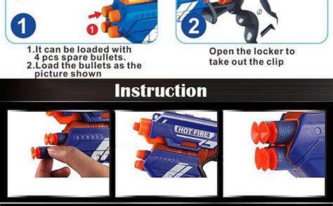 Storio Blaze Storm Hot Fire Soft Bullet Gun Toy With 10 Safe Soft Foam ...