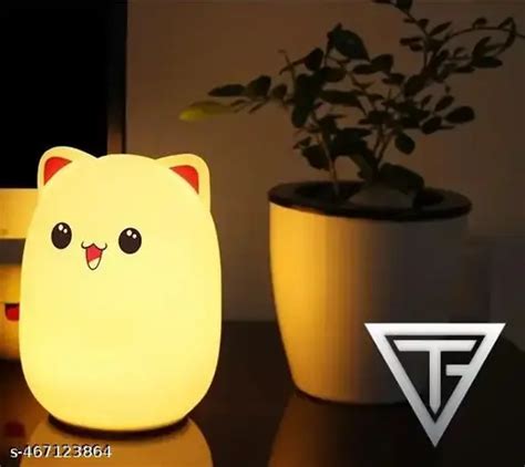 Techfire Silicone Happy cat Rechargeable Led Table Lamp/Night Light for ...