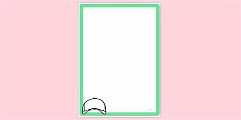Simple Cap Outline Page Border | Page Borders | Twinkl