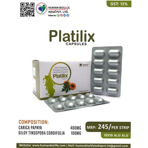 PLATILIX HARD GEL CAPSULE Human Biolife India Pvt. Ltd.